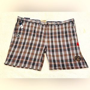 Polo by Rally Lauren Roundhill Madras Shorts Size 56B Color Navy / Yellow